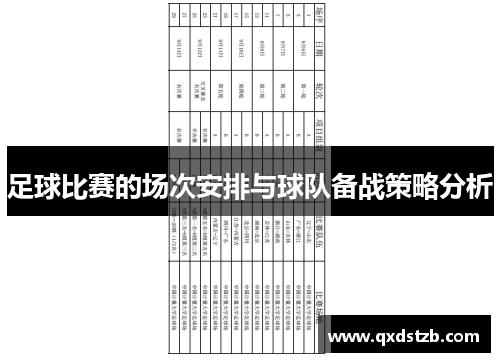 足球比赛的场次安排与球队备战策略分析