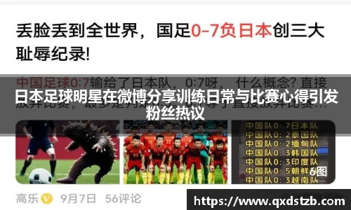 日本足球明星在微博分享训练日常与比赛心得引发粉丝热议